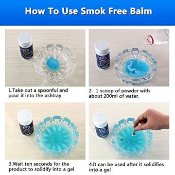 Magic Ashtray Sand, Smokeless Ashtrays for Cigarettes Indoor, Quickly Extinguish Smoke and Adsorb Soot, Prevent Secondhand Smoke, Odor Eliminator, Air Freshener, Outdoor Ash Tray Sand 1Bottle