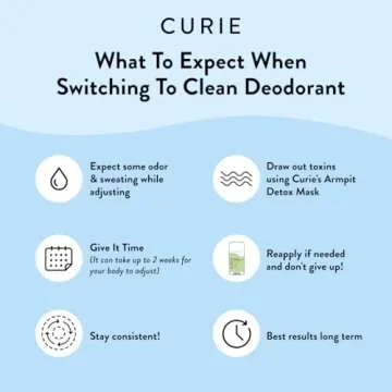 Curie Aluminum Free Deodorant - Coconut Nectar & Detox Mask