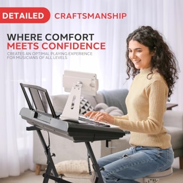 Pyle Heavy Duty Folding Keyboard Stand - Adjustable & Sturdy