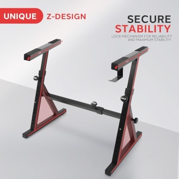 Pyle Heavy Duty Folding Keyboard Stand - Adjustable & Sturdy
