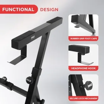 Pyle Heavy Duty Folding Keyboard Stand - Adjustable & Sturdy