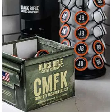 Black Rifle Coffee Company Supply Drop Variety Pack, With Silencer Smooth, AK Espresso, Just Black, and Beyond Black Blends, 48 Coffee Pods
