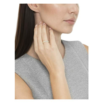 Elegant Gold Over Silver Cubic Zirconia Band Ring