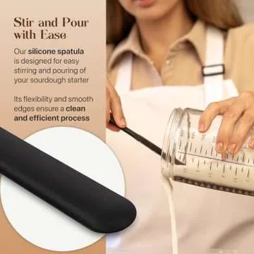 ABIOTO Sourdough Bread Baking Supplies and Starter Kit - Ultimate Bread Making and Sourdough Starter Kit with Proofing Baskets, Sourdough Jar, Bread Lame, Scrapers and Danish Whisk