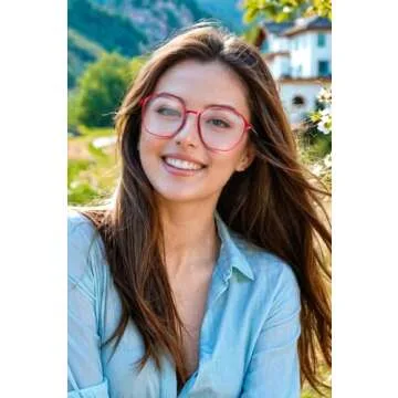 VISOONE Lightweight TR90 Blue Light Blocking Glasses Frame with Anti Glare Eye Protection for Women and Men RANE