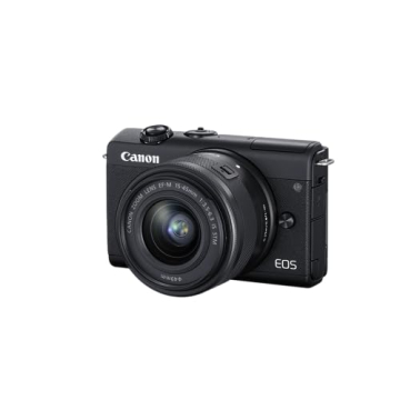 Canon EOS M200 Compact Mirrorless Digital Vlogging Camera with EF-M 15-45mm Lens, Vertical 4K Video Support, 3.0-inch Touch Panel LCD, Built-in Wi-Fi, and Bluetooth Technology, Black