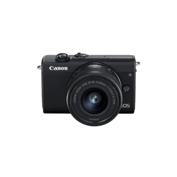 Canon EOS M200 Compact Mirrorless Digital Vlogging Camera with EF-M 15-45mm Lens, Vertical 4K Video Support, 3.0-inch Touch Panel LCD, Built-in Wi-Fi, and Bluetooth Technology, Black