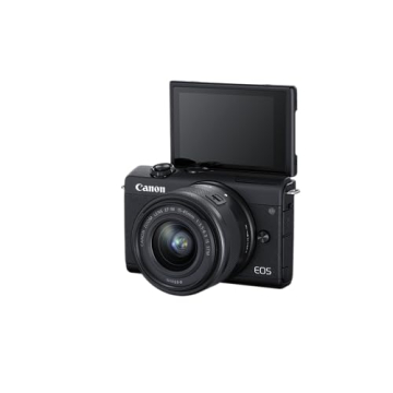 Canon EOS M200 Compact Mirrorless Digital Vlogging Camera with EF-M 15-45mm Lens, Vertical 4K Video Support, 3.0-inch Touch Panel LCD, Built-in Wi-Fi, and Bluetooth Technology, Black