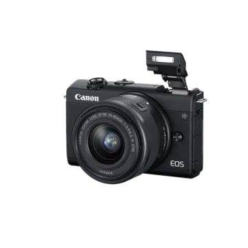 Canon EOS M200 Compact Mirrorless Digital Vlogging Camera with EF-M 15-45mm Lens, Vertical 4K Video Support, 3.0-inch Touch Panel LCD, Built-in Wi-Fi, and Bluetooth Technology, Black