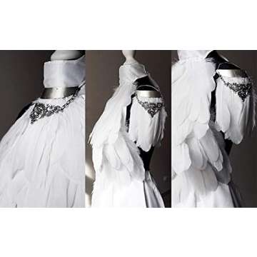 AWAYTR Natural 2 Yards Duck Goose Feather Trim Fringe