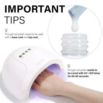 AILLSA Milky White Gel Nail Polish 0.51 Fl Oz