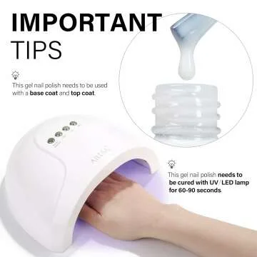 AILLSA Milky White Gel Nail Polish 0.51 Fl Oz