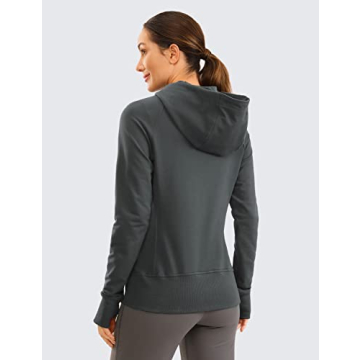 Comfortable CRZ YOGA Full Zip Hooded Sweatshirt for Women