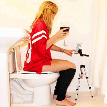 Potty Texter Bathroom Cell Phone Holder Hands Free Bathroom Texting, Funny Gifts for Teens & Unisex ...