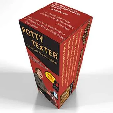 Potty Texter Bathroom Cell Phone Holder Hands Free Bathroom Texting, Funny Gifts for Teens & Unisex Gag Gift