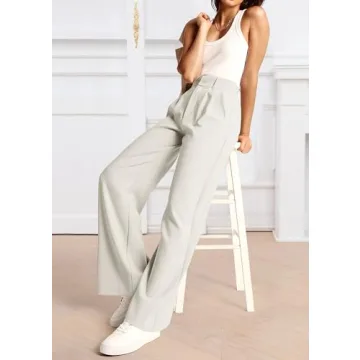 NOAHELLA Womens High Waisted Wide Leg Pants with Pockets