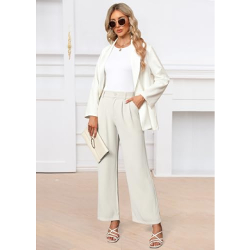 NOAHELLA Womens High Waisted Wide Leg Pants with Pockets