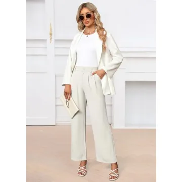NOAHELLA Womens High Waisted Wide Leg Pants with Pockets