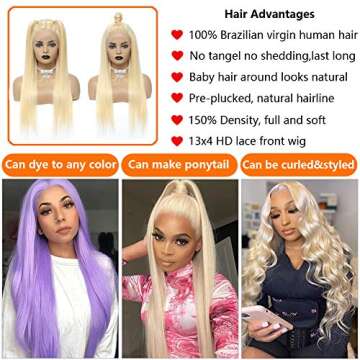 Blonde 613 Lace Front Wig - True Length and Density