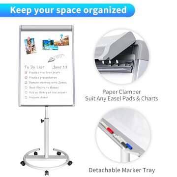 Maxtek Mobile Dry Erase Board Portable Stand Easel