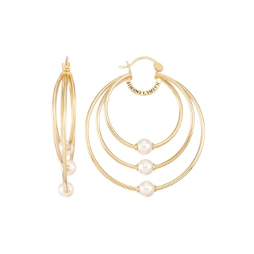 Simone I. Smith Lady of Serenity 18K Gold Triple Hoop Earrings