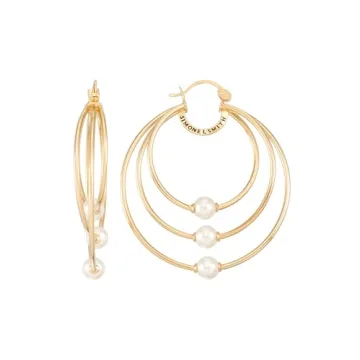 Simone I. Smith Lady of Serenity 18K Gold Triple Hoop Earrings