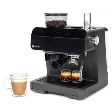 Profile GE Semi Automatic Espresso Machine + Steam Frother | Italian-Made 15 Bar Pump for Balanced E...