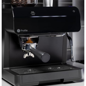 GE Semi Automatic Espresso Machine with Steam Frother in Black