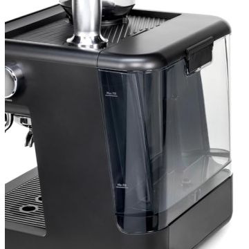 GE Semi Automatic Espresso Machine with Steam Frother in Black