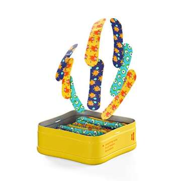 Welly Bandages | Colorful First Aid Tin for Kids | 48 Count