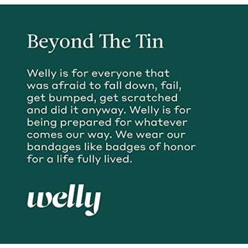 Welly Bandages | Colorful First Aid Tin for Kids | 48 Count