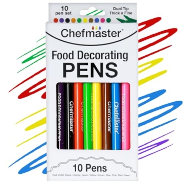 Chefmaster Edible Markers 10 Pack Dual-Tip Food Pens