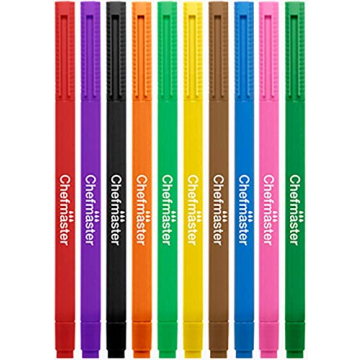 Chefmaster Edible Markers 10 Pack Dual-Tip Food Pens