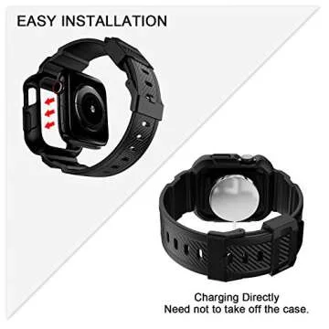 Durable OROBAY Apple Watch Band with Case for All Sizes
