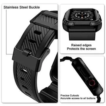 Durable OROBAY Apple Watch Band with Case for All Sizes