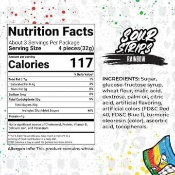 Sour Strips Rainbow (Pack of 3)