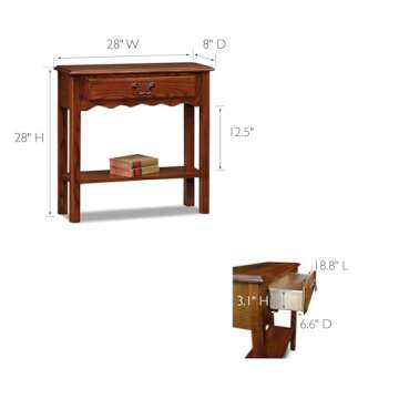 Leick Home Wave Hall Console Table with Shelves