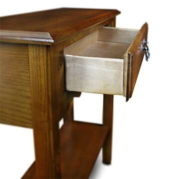 Leick Home Wave Hall Console Table with Shelves