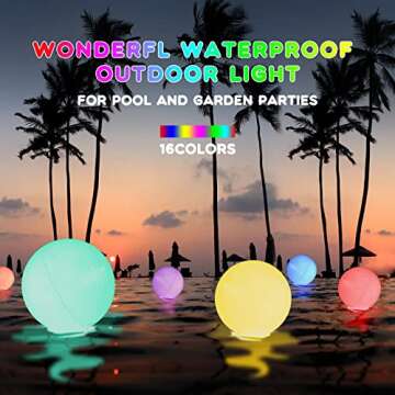 AEROQUEST 4 Pack LED Beach Ball Toys for Parties