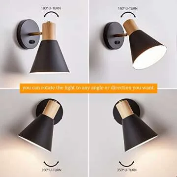 ClanKin Modern Nordic Wall Sconces - Adjustable & Stylish