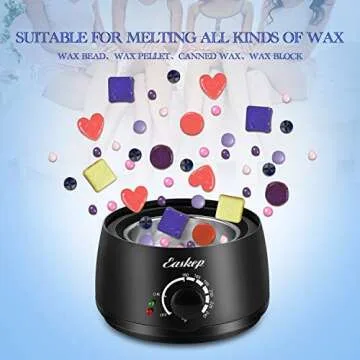 Easkep Waxing Kit With Adjustable Heat Wax Warmer