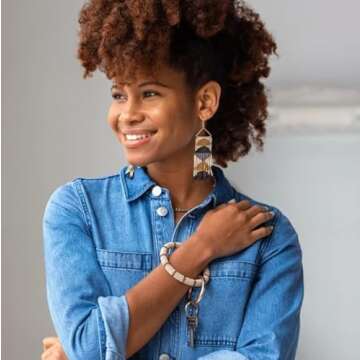 INK + ALLOY Women's Chloe Beaded Key Ring and Bracelet Handmade Jewelry for the Modern Bohemian (Ivo...