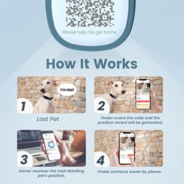 Pawaii Silent Silicone Dog ID Tag with QR Code Alerts