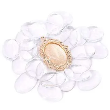 Glarks 70Pcs Oval Pendant Set for Crafting Jewelry
