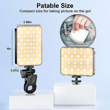 Glisiol Selfie Light - 3000mAh Rechargeable LED Clip Light