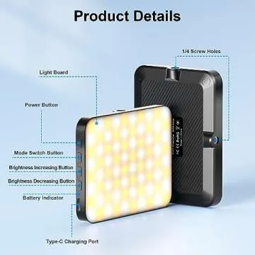 Glisiol Selfie Light - 3000mAh Rechargeable LED Clip Light