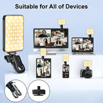 Glisiol Selfie Light - 3000mAh Rechargeable LED Clip Light