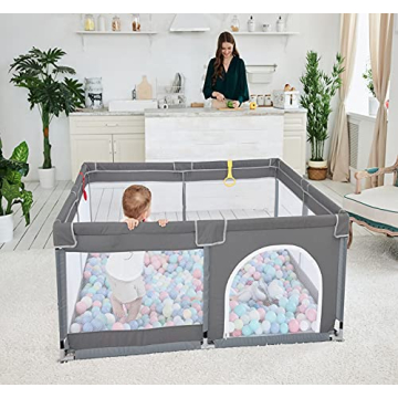 Todale Playpen - Safe 50"×50" Indoor Outdoor Play Yard