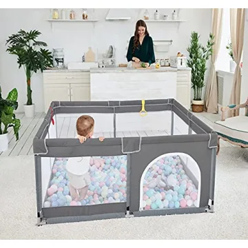 Todale Playpen - Safe 50"×50" Indoor Outdoor Play Yard