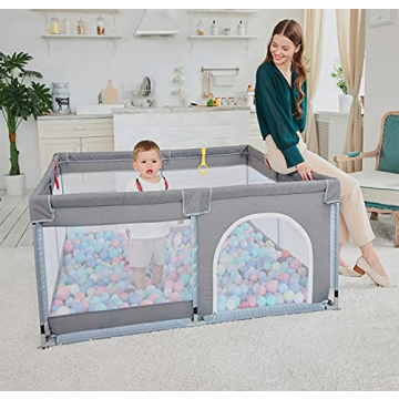 Todale Playpen - Safe 50"×50" Indoor Outdoor Play Yard